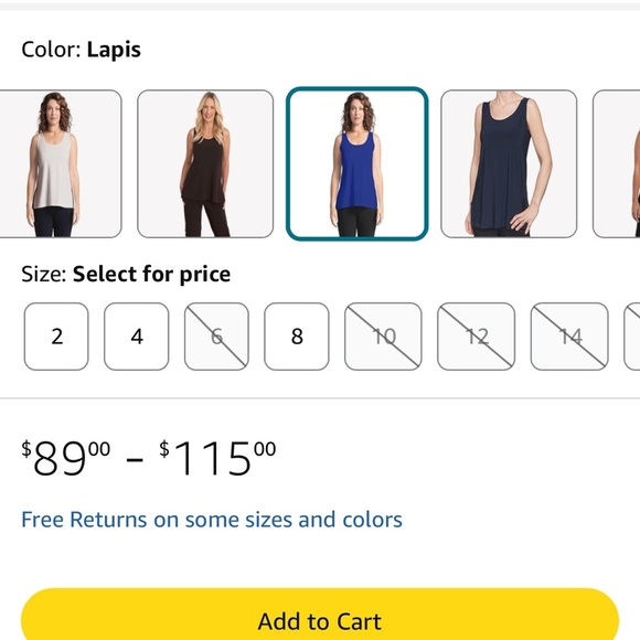 Sympli the Best Blue Sleeveless Relaxed Tank Top EUC  Sz 16 Retails for $109 - Picture 13 of 13